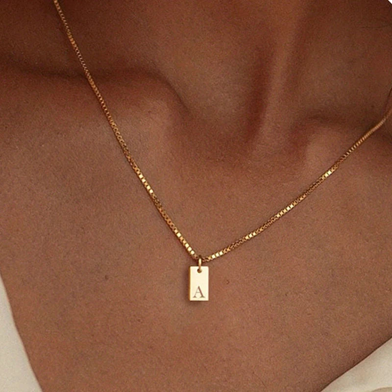 Golden Grace Initial Necklace